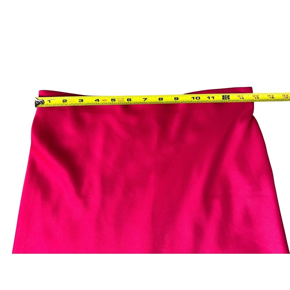 Rachel Zoe Hot Pink Bias-Cut Satin Slip Skirt  4  Barbiecore Date Night Office - Picture 5 of 13
